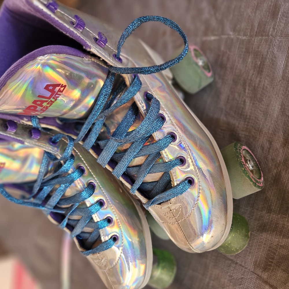 Holographic Roller Skates
